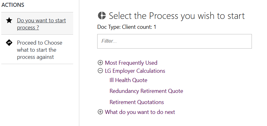The employerHub Retirement quote option